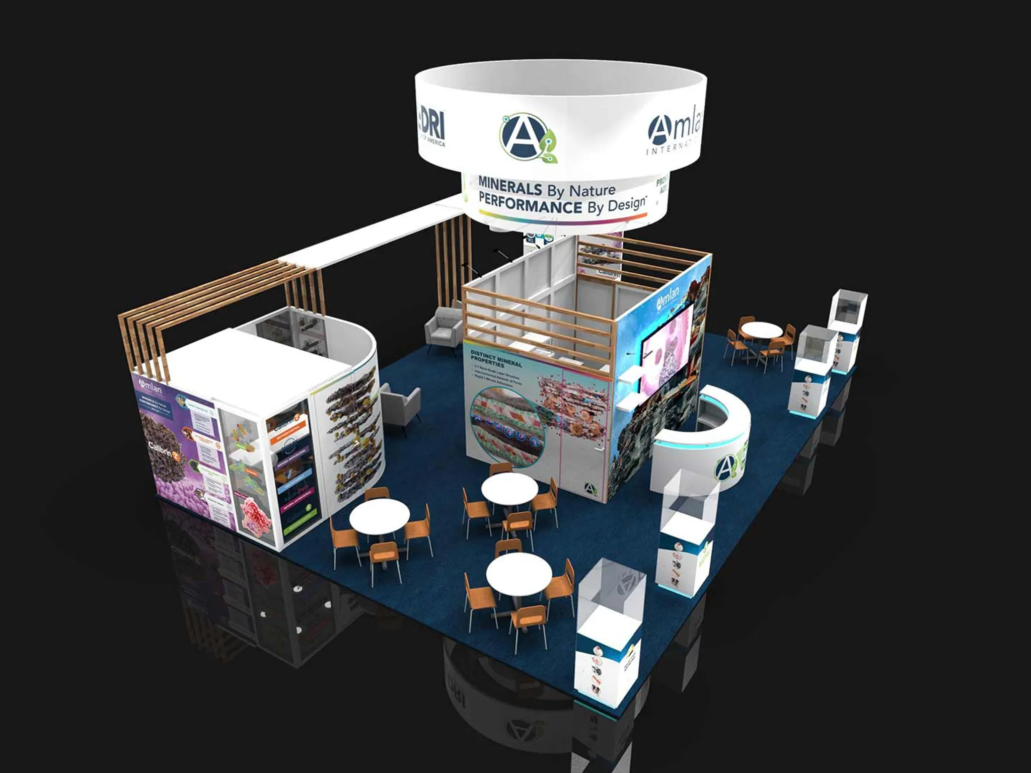 30x40 Inselstand booth design by Southeast Exhibit